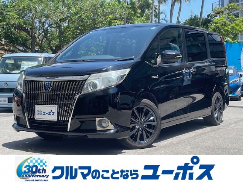 トヨタ エスクァイア ハイブリッドGI　ケンウッド9インチナビ　両側パワースライドドア　純正レザーシート　クルーズコントロール　ウッドコンビステア　シートヒーター