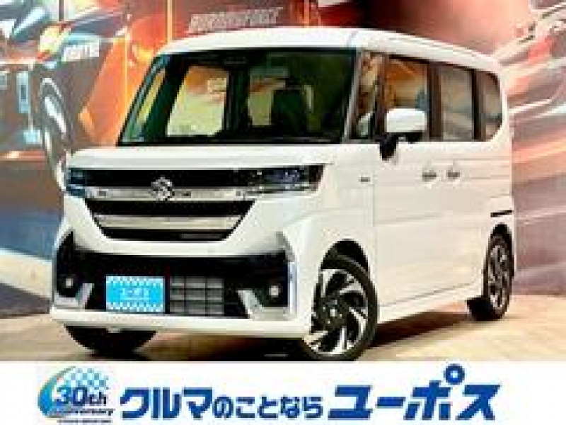 スズキ スペーシア カスタムハイブリッドXS　登録済み未使用車　OP10年保証対象　デュアルセンサーブレーキサポートII　アダプティブクルーズコントロール（ACC）　LEDライト　両側パワースライドドア　シートヒーター　アイドリングストップ