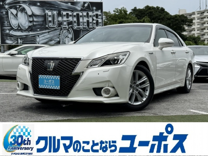 トヨタ クルーガーハイブリッド アスリートG　ブラックレザーシート　純正ナビ　純正17インチアルミ　オートLEDヘッドライト　ベンチレーション