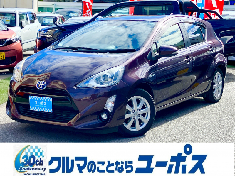 トヨタ アクア トヨタ アクア（AQUA）Gブラックソフトレザーセレクション　レザーシート　ウィンカーミラー　革巻きステアリング　プッシュスタート　ETC　コーナーセンサー　クルーズコントロール　プロジェクターヘッドランプ　ディープアメジストマイカメタリック　フォグライト