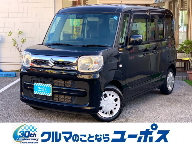 スズキ スペーシア ハイブリッドX　ドライブレコーダー　コーナーセンサー　両側パワースライドドア　バックモニター　衝突被害軽減ブレーキ　オートライト　アイドリングストップ　プッシュスタート　スペアキー　シートヒーター　Rサーキュレーター