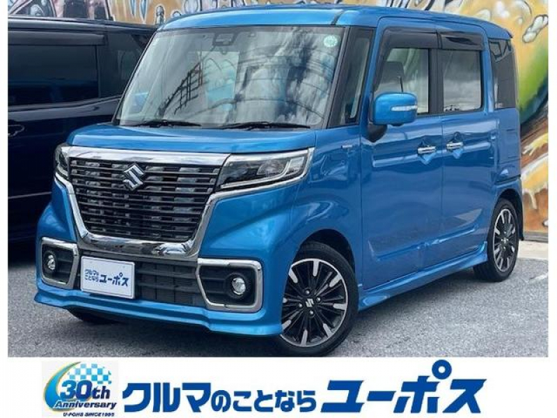 スズキ スペーシア ハイブリッドXS　OP5年保証対象車両　純正SDナビ（CD／DVD／Bluetooth／フルセグ）バックモニター／360°ビューモニター　クリアランスソナー　アイドリングストップ　運転席シートヒーター　ETC