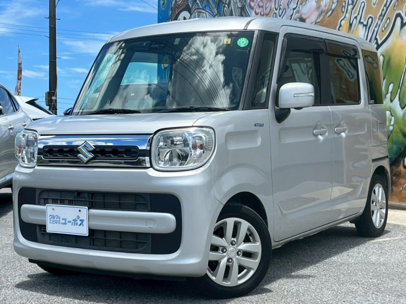 スズキ スペーシア ハイブリッドX　OP5年保証対象車両　純正メモリーナビ（CD／DVD／Bluetooth／フルセグ）バックモニター／360°ビューモニター　ドライブレコーダー　アイドリングストップ　スズキセーフティサポート　ETC