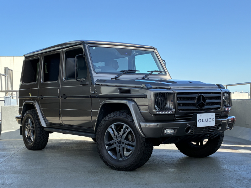 メルセデスベンツ Gクラス G350ブルーテック ロング 4WD　LUX-PKG　プロフェッショナルミラー　ブラックサイドステップ　ヒマラヤグレイ18インチAW　オールテレインタイヤ　ブラックグリル