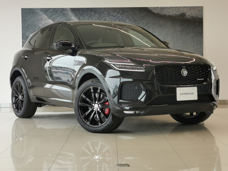 ジャガー E-PACE Rダイナミック HSE D200 AWD  ブラックエクステリアパック フロントエアコンディショニングシート リアシートヒーター ハンドルヒーター パノラミックルーフ メリディアンサウンド アダプティブクルーズ レーンキープアシスト パワーテールゲート 置くだけ充電 シートメモリー 液晶メータ