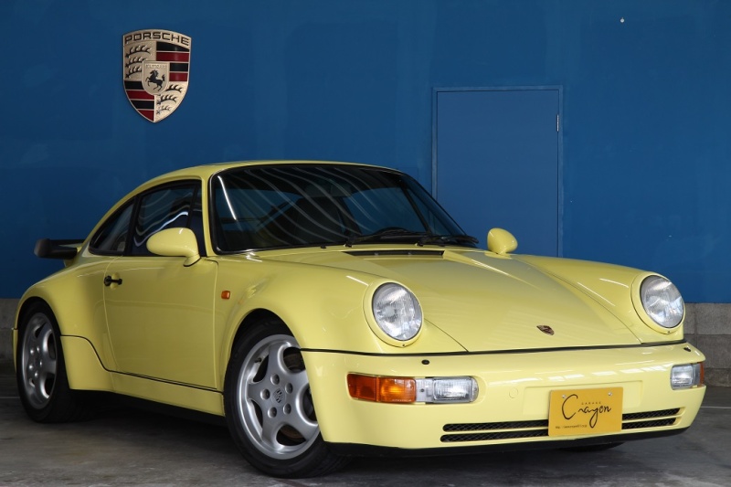 送料無料 1/18 ポルシェ 964 ターボ イエロー ミニカー WELLY