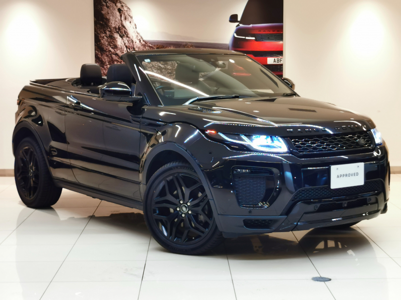 ランドローバー レンジローバー EVOQUE HSEダイナミック コンバーチブル 2.0L 240PS AWD 黒革シート フロントシートヒーター ブラックエクステリアパック MERIDIAN™サウンド 20インチアルミホイール メモリーシート フロントフォグランプ サラウンドカメラ