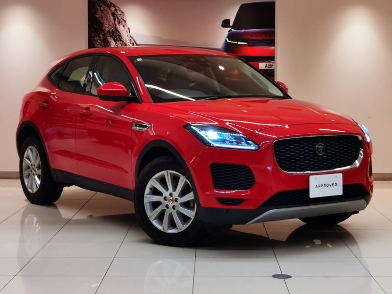 ジャガー E-PACE S 2.0L D180 AWD  1オーナー ベージュ革シート フロントシートヒーター インタラクティブドライバーディスプレイ ACC ブラインドスポットモニター パワーテールゲート 18インチアルミホイール LEDヘッドライト パワーシート