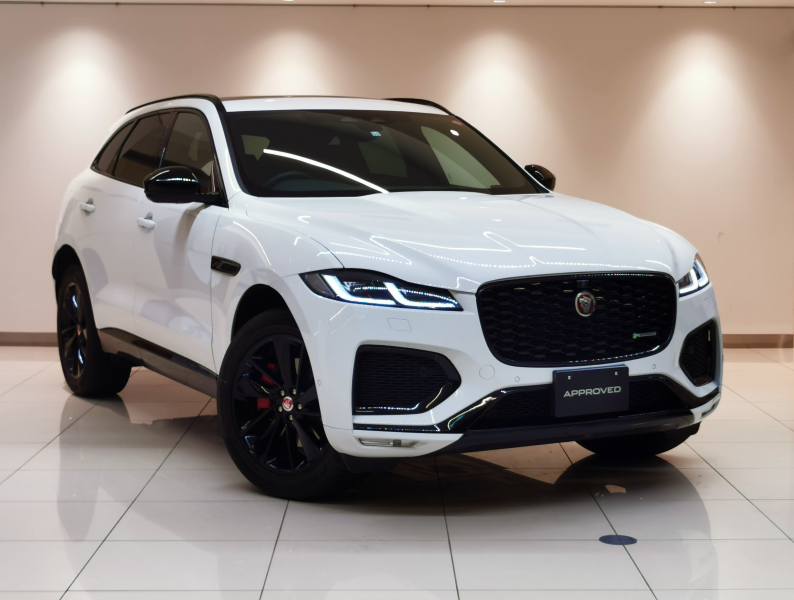 ジャガー F-PACE Rダイナミック ブラック2.0L P250 4WD 限定25台  1オーナー 茶革 サンルーフ ACC シートヒーター ステアリングヒーター ワイヤレスチャージング レッドキャリパー LEDヘッドライト ブラインドスポットモニター アンビエントライト